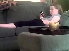 Voyeur watches roomate masturbate