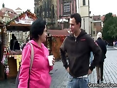 Aged tourist is picked up and screwed on floor Aged tourist is picked up and screwed on floor