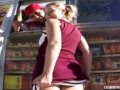 Ice cream seller enjoys screwing throat and slit of nasty cheerleader Cindy Loo Ice cream seller enjoys screwing throat and slit of nasty cheerleader Cindy Loo