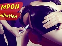 TAMPON in his rump after hard PEGGING... no Cum this time!! TAMPON in his rump after hard PEGGING... no Cum this time!!