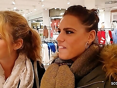 German Public Scandal FFM Three Way in Changing Room with two Filthy Girls