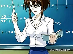 Anime school professor in short skirt shows pussy Anime school professor in short skirt shows pussy