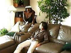 Ebony maid fucking a billionaire's beef whistle