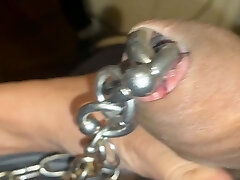 Longest chained Pierced cock ever Getting Off Part III