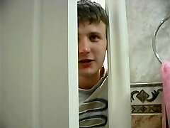 Russian MILF Martha has hookup in the bathroom