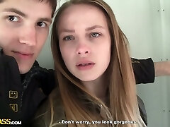 Milk skinned brunette chick gets hooked up at the train Milk skinned brunette chick gets hooked up at the train