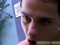 Suck his big trunk by the pool