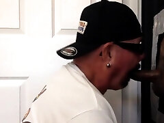 Gloryhole DILF gets boinked from behind