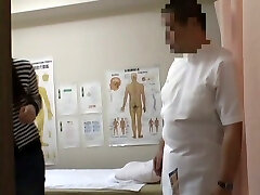 Pretty nymph moaning while visiting japanese massage voyeur