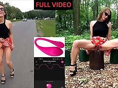 Public flashing and urinating in the Park with a Remote Electro-hitachi
