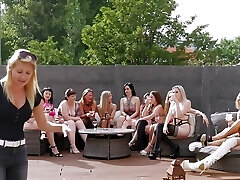 15 girls only orgy gives you a insane lesbian party