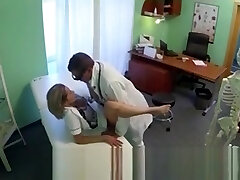 Sexy Blonde Nurse Torn Up By Doctor In His Office