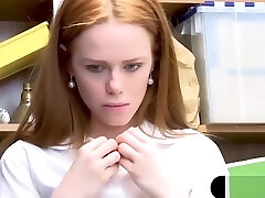 Cute Irish redhead amateur shoplifter tough fucked