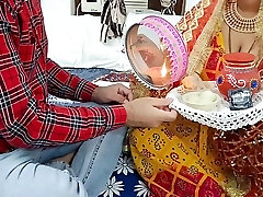 Karwa chauth special 2022 indian xxx desi husband fuck her wife hindi audio with dirty chat