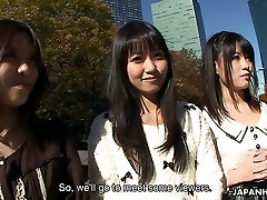 Astounding adorable Japanese gal Asakura Kotomi shares dick with some more girls