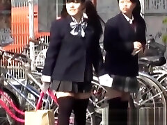 Oriental spycam satisfies fetish with teenage thighs