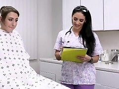 Unholy Nurse Giving The Busty Patient A Special Treatment While The Perv Doctor Preps A Dick Cure