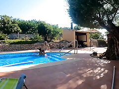 Big Ass First-timer Wife Is Very Hot to Fuck Hard in the Pool