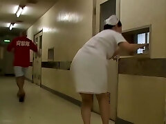 Chubby nurse got her super-naughty bottom sharked in the corridor