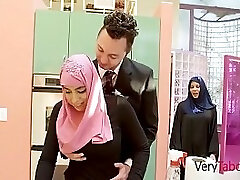 Arab step Daughter In Hijab Tears Up Ella Knox