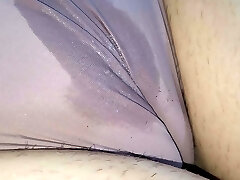 I spit and Rub Incredible Cameltoe Pussy of My Friend's Wife