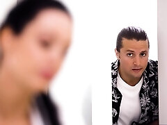 Big tits nurse fucks hefty cock student
