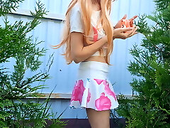 Sister Found a Squirrel-Toy in the Park and Immediately Decided to Play with it Sister Found a Squirrel-Toy in the Park and Immediately Decided to Play with it