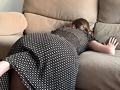 Fuck acquaintance's tight wife and cum in panties