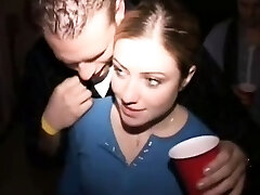 Busty college whore takes jizz flow