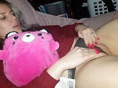 Daddy fumbles and plays with teen's cameltoe