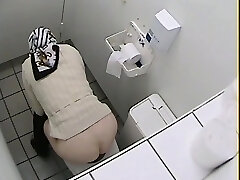 Granny got her ass on toilet hidden cam video while pissing