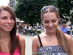 Sassy dolls are fucking in the park in a threesome