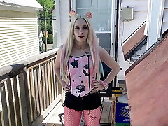 Punk Girl Showing Her Outfit