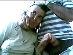 Old couple has fun on web cam- Amateur older