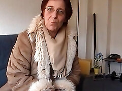 A horny German granny pleasuring a cock with her pussy and gullet in POV
