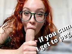 femdom Oral: if you cum I get to peg you - full video on Veggiebabyy Manyvids
