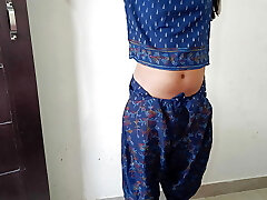 Hot Indian Desi village maid was pummeling with manager in bathroom in clear Hindi audio