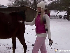 A naughty farm girl does her chores then works her slit A naughty farm girl does her chores then works her slit