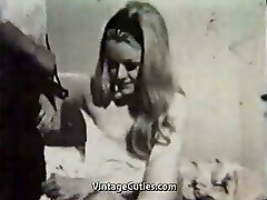 Lusty Couple Having Doggystyle Fuck in Room (Vintage)