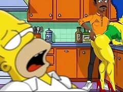Marge Plumbed While Homer's Takes a Nap - 2D Simpsons Cartoon