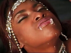 Passionate ebony chick is getting ravaged by a horny enthusiastic man