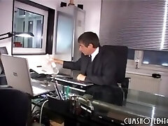 Submissive German Secretary Sucking Cocks And Pee