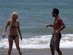 Sex in the beach locker apartment with a crazy super-fucking-hot blonde