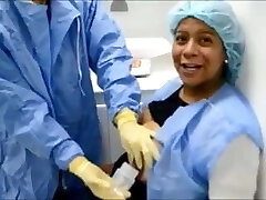 Pumping milk from a big Latina boob 2 Pumping milk from a big Latina boob 2