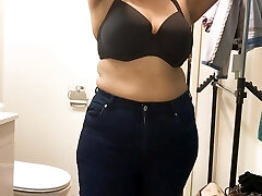 Housewife Changing Dress - Striptease In Bra And Panty