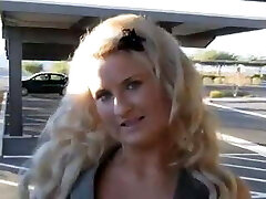 Chubby Blonde Swallows Cum