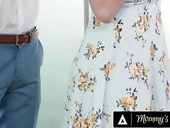 MOMMY'S BOY - Hung Stud Wrecks Stepmom-In-Law Dee Williams After Giving Her Meaty Milk Cans A Massage