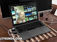 After Babysitter Krissy Knight Casually Plows Her Chief, It's Her Madam Sandy Love's Turn To Get Screwed - REALITY KINGS