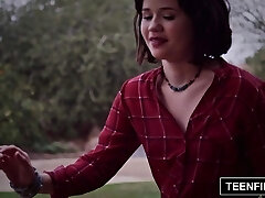 TEENFIDELITY Goth Teen Yhivi Hairy Pussy Filled With Jizm