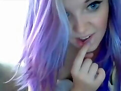 Pink Hair vs Dildo (Web Cam Action)